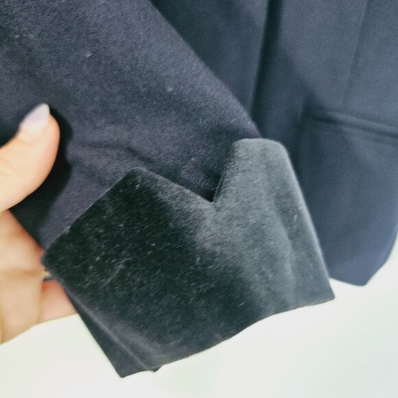 Vintage Morgan Taylor Studio Navy Blue Blazer Jacket Velvet Cuffs Size‎ 6《903》J - Picture 5 of 9
